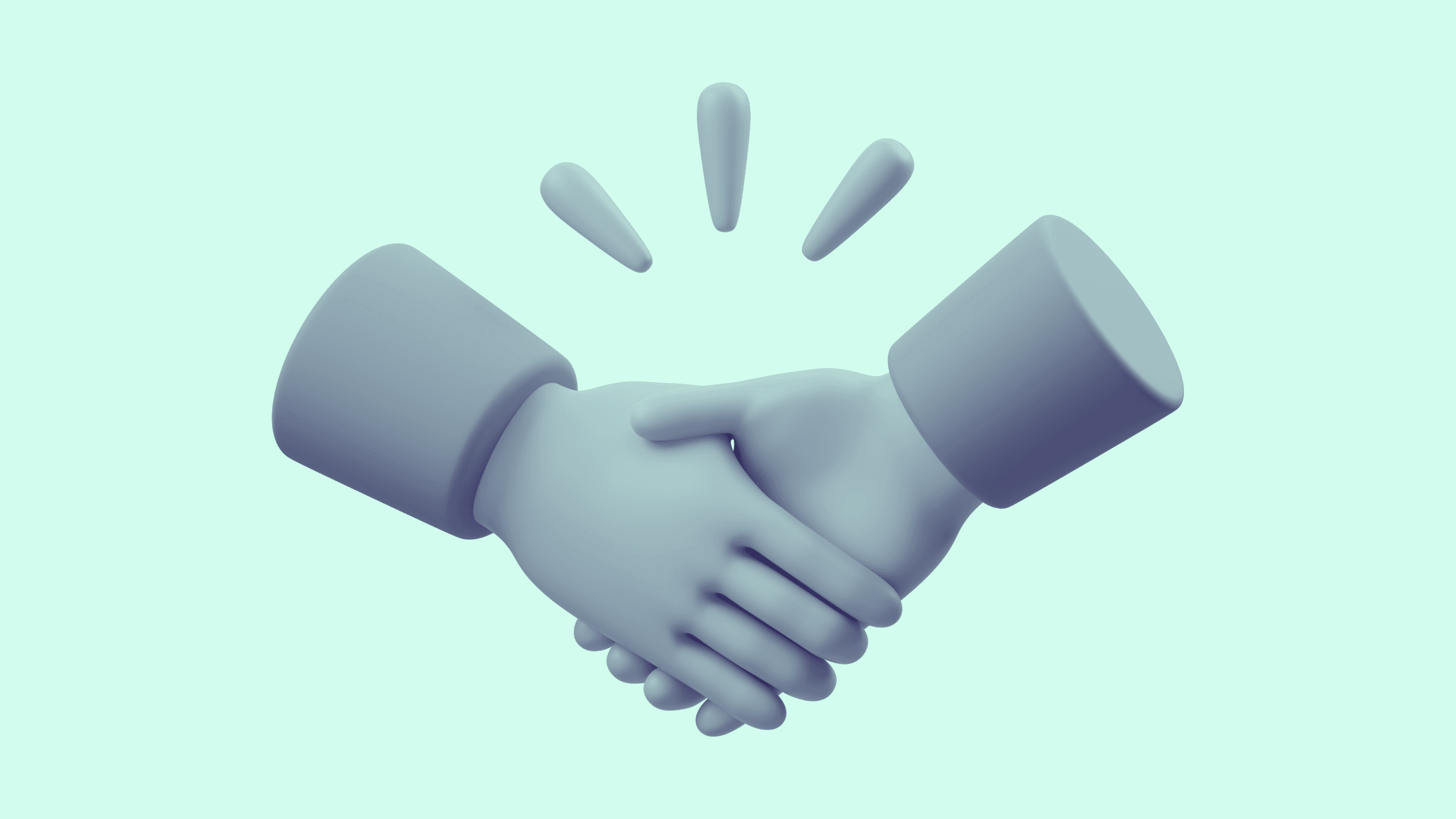 Illustration von zwei Händen, die sich die Hand geben