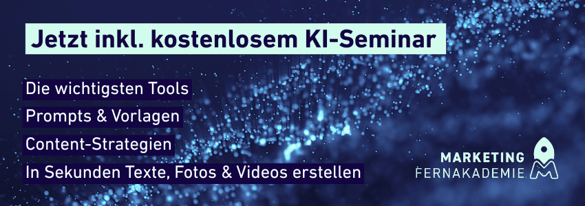 Banner KI im Marketing Seminar im Kurs enthalten