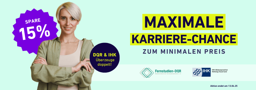 15% Rabatt auf IHK & DQR Kurse
