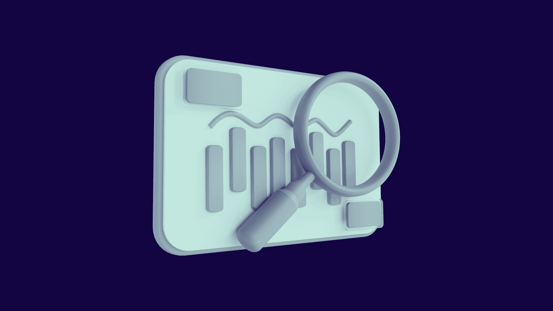 Illustration von einer Tabelle mit einer Lupe davor