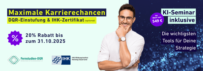 20 Prozent Rabatt auf Kurse mit DQR und IHK